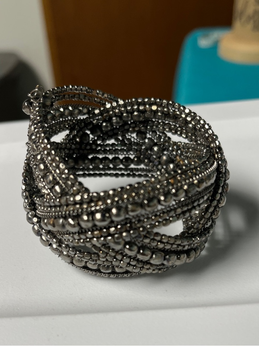 Multi-Strand Hematite Bead Wrap Bracelet - Women Jewelry